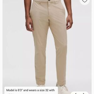 Lululemon ABC Slim Fit Trouser Pants Men's Whacky Khaki 33Lx32 (Warpstreme)